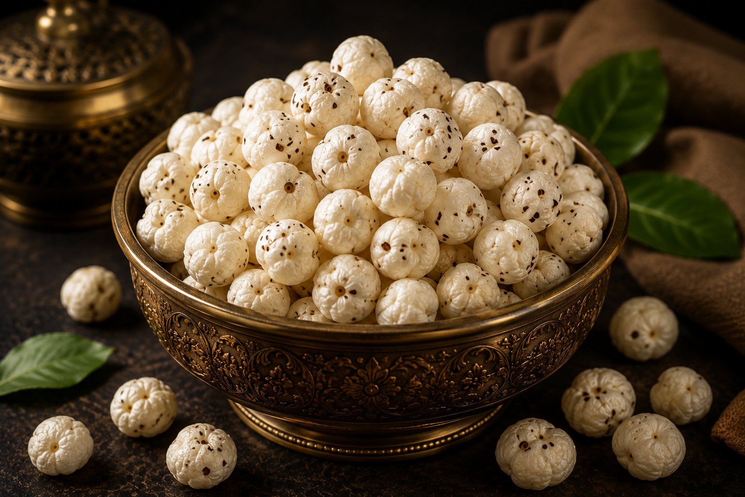 Foxnuts Makhana white bowl
